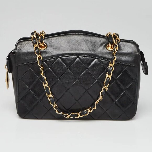 Chanel Black Quilted Lambskin Leather Mini Bag - Picture 1 of 10